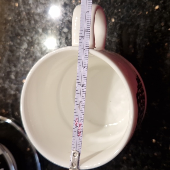 NWOT Set of 4 porcelain coffee cups with stand - Picture 5 of 6